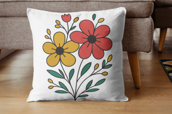 Bold Garden Bunch Embroidery Design-Digital File