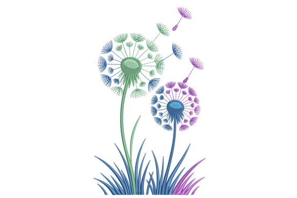 Colorful Dandelions: A Seasonal Embroidery Gem