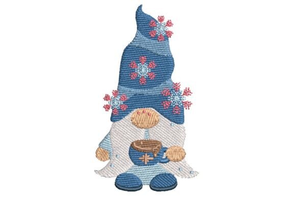 Cozy Winter Gnome with Hot Cocoa Embroidery Design Review