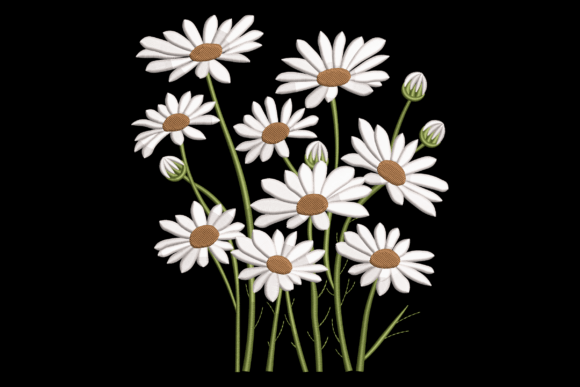 Daisy Wildflower Bouquet: A Charming Touch for Personalized Embroidery Gifts