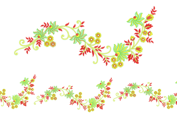 Elegant Embroidery Border Design Review
