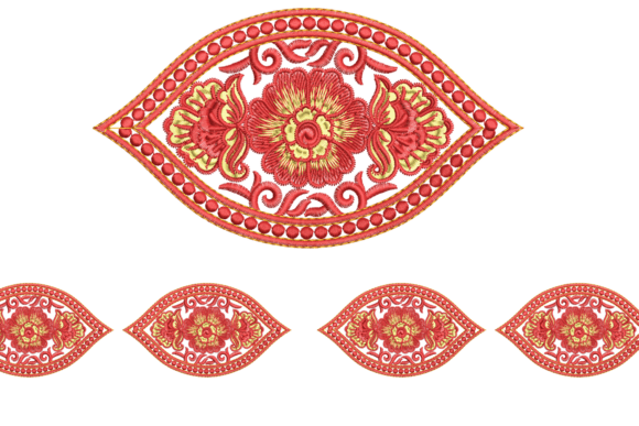 Elegant Floral and Ornamental Embroidery