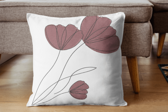 Elegant Mauve Blooms Embroidery Design Digital File Review