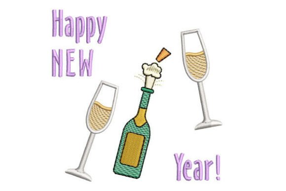 Happy New Year – Embroidery Design