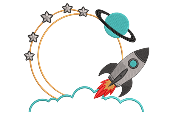 Outer Space Rocket Ship Monogram Frame Review
