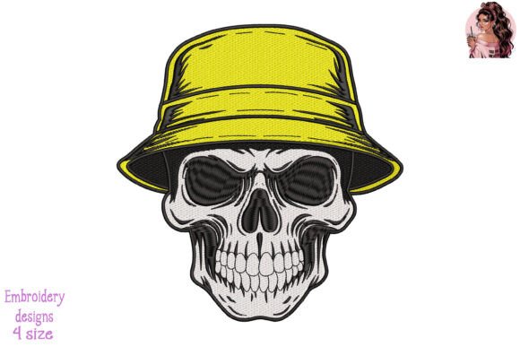 Skull with Dispatcher Bucket Hat Embroidery Design Review