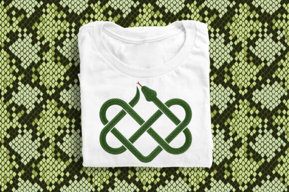 Snake Square Celtic Knot Embroidery: A Unique Design for Small Business Branding