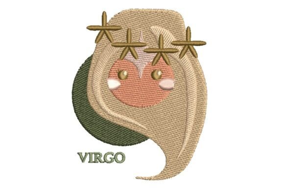 Stylized Virgo Zodiac Embroidery Design Review